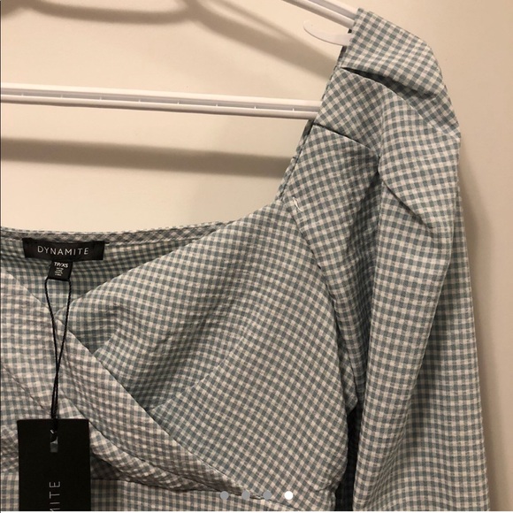 Dynamite Lantern Sleeve blouse BNWT - Picture 4 of 4